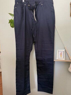 prAna Kayla High Rise Jeans Womens Size 14 Short Navy Stretch Denim Pants NWT